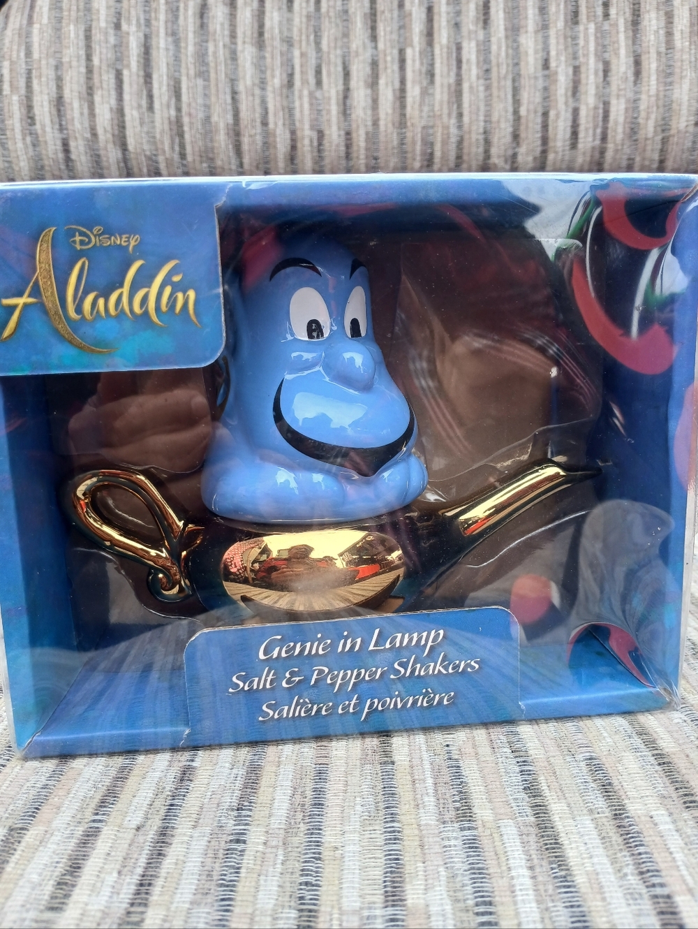 Disney Aladdin Genie Lamp Salt & Pepper Shakers - Blue and Gold